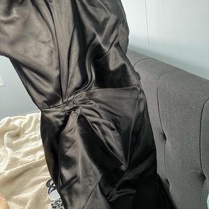 White and black used mini dress. Strapless beautiful dress that shapes you